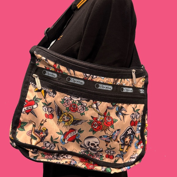 Vintage LeSportsac Hawaii Tattoo Flash Crossbody Bag - Picture 2 of 7